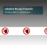 Rubalise plastique "stop picto" 75mm*250m