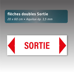 Flèche aquilux double "sortie" 20*60cm