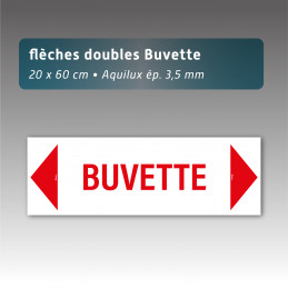 Flèche aquilux double "buvette" 20*60cm