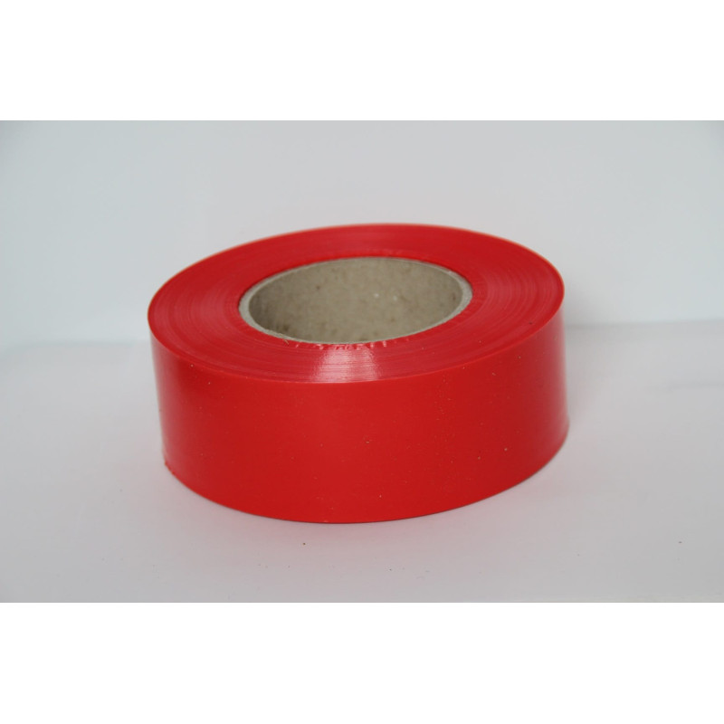 Ruban de signalisation plastique uni 50mm*250m - rouge| Rubalise plastique