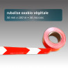 Rubalise de signalisation végétal rouge et blanc 50mm*100m - Rubalise