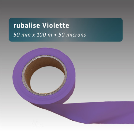 Ruban de signalisation plastique uni 50mm*100m - violette| Rubalise plastique