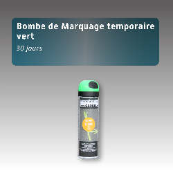 Bombe peinture marquage au sol temporaire 30j - 7 couleurs