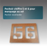 Pochoir chiffre 5 et 6 pour marquage au sol