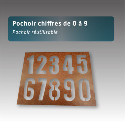 Pochoir chiffres de 0 à 9