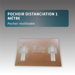 Pochoir distanciation 1 mètre