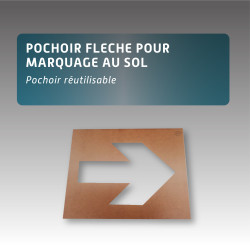 Pochoir flèche pour marquage au sol.