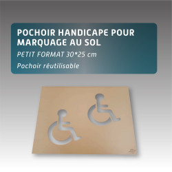 Pochoir HANDICAPE (petit format 30*25) pour marquage au sol