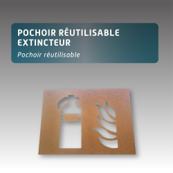 Pochoir réutilisable extincteur.