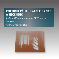 Pochoir réutilisable lance incendie