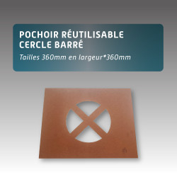 Pochoir réutilisable cercle barré.