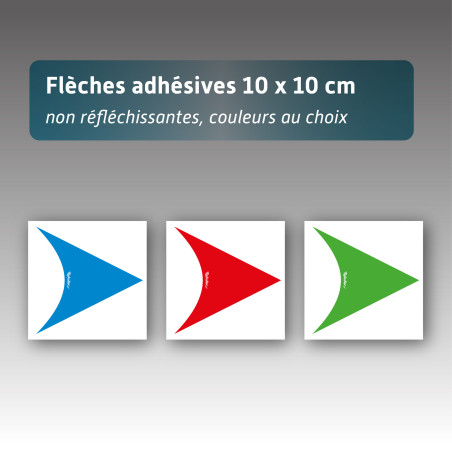 Fléche autocollante 100*100 pour vos balisage de vos événements sportifs