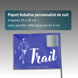 Piquet rubalise spécial NUIT réutilisable - lot de 100 - couleur unie - 7 couleurs disponibles ( lot de 100)