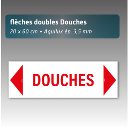 Flèche aquilux double "douches" 20*60cm