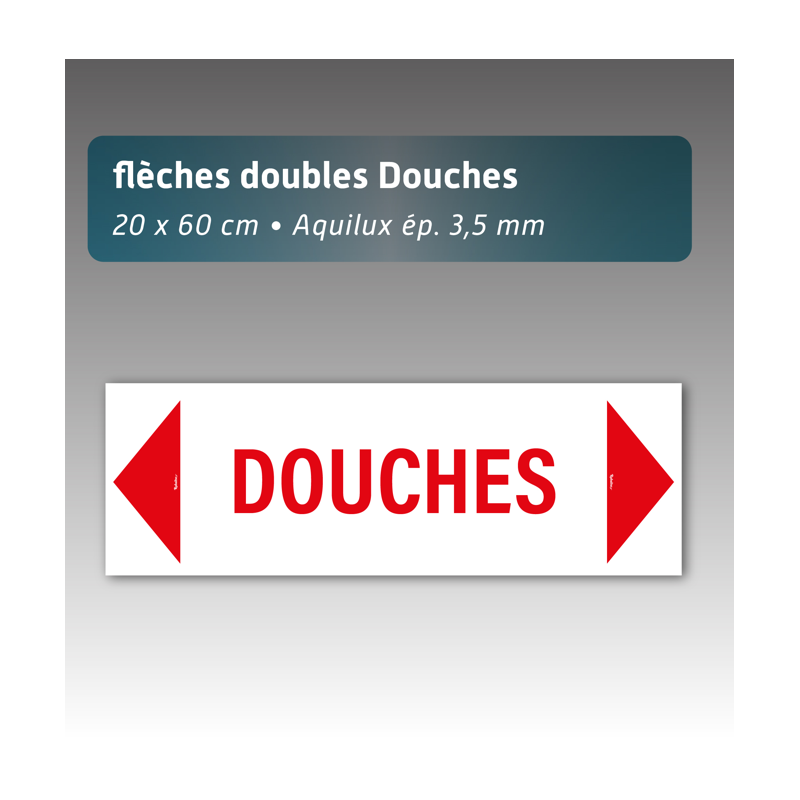 Flèche aquilux double "douches" 20*60cm Flèche aquilux double "douches" 20*60cm
