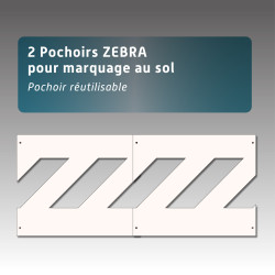 Lot de 2 Pochoirs marquage au sol ZEBRA