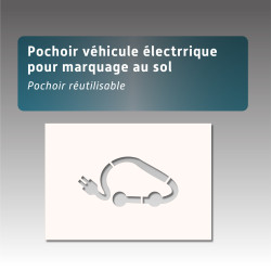 Pochoir VOITURE ELECTRIQUE pour marquage au sol