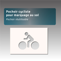 Pochoir cycliste pour marquage au sol.