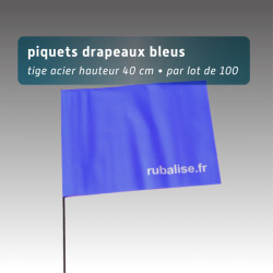 Piquet drapeau 40 cm - lot de 100 - 5 couleurs au choix