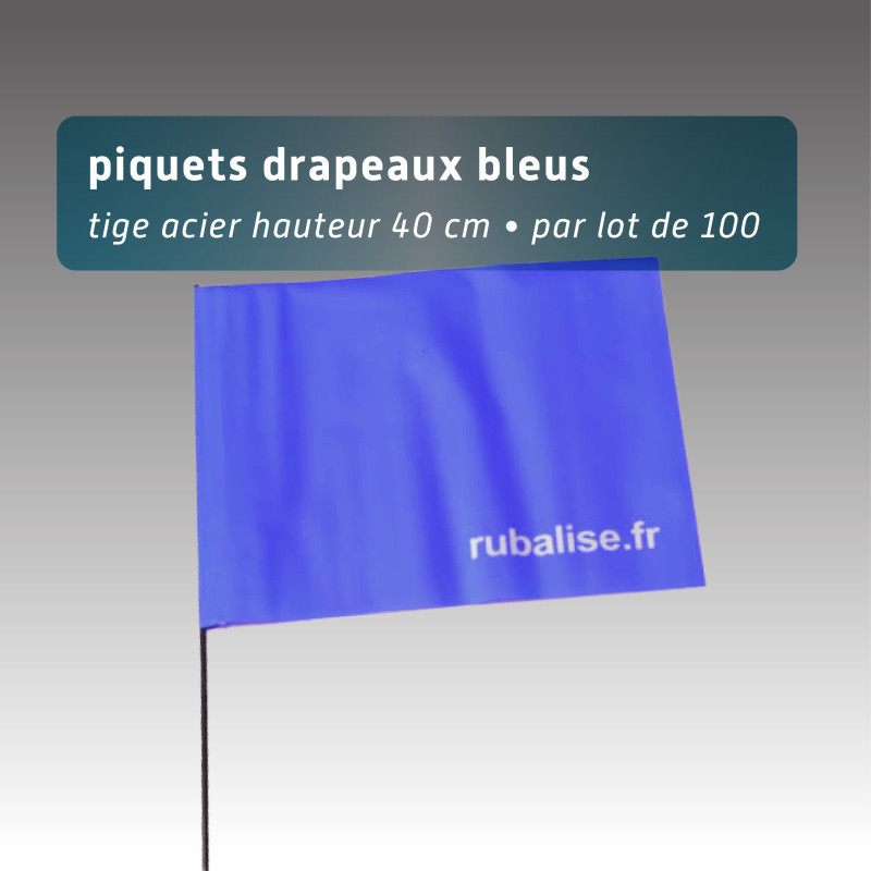 Piquet drapeau 40 cm - lot de 100 - 5 couleurs au choix Piquet drapeau 40 cm - lot de 100 - 5 couleurs au choix