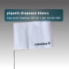 Piquet drapeau 40 cm - lot de 100 - 5 couleurs au choix