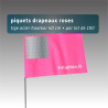 Piquet drapeau 40 cm - lot de 100 - 5 couleurs au choix avec pastilles nuit