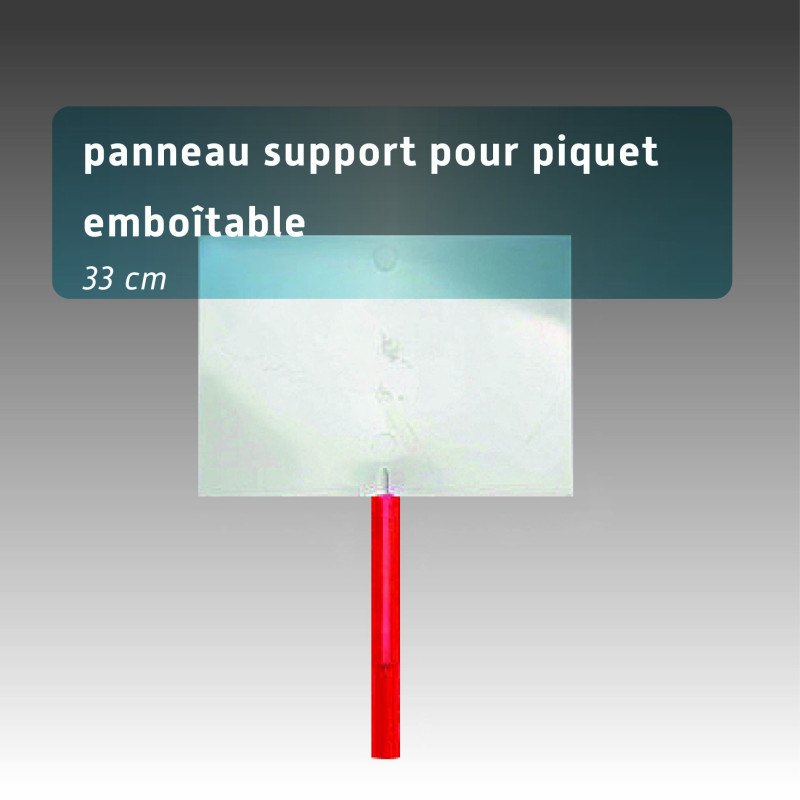 Panneau support pour piquet emboîtable Panneau support pour piquet emboîtable