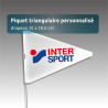 Piquets drapeaux triangulaires personnalisés - sans pastilles de nuit