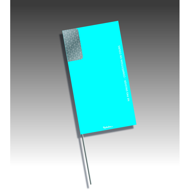 Piquet drapeau rectangle vertical