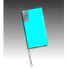 Piquet drapeau rectangle vertical