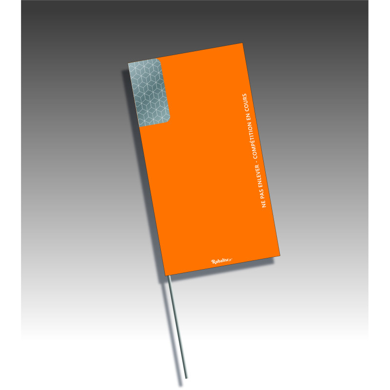 Piquet drapeau rectangle vertical