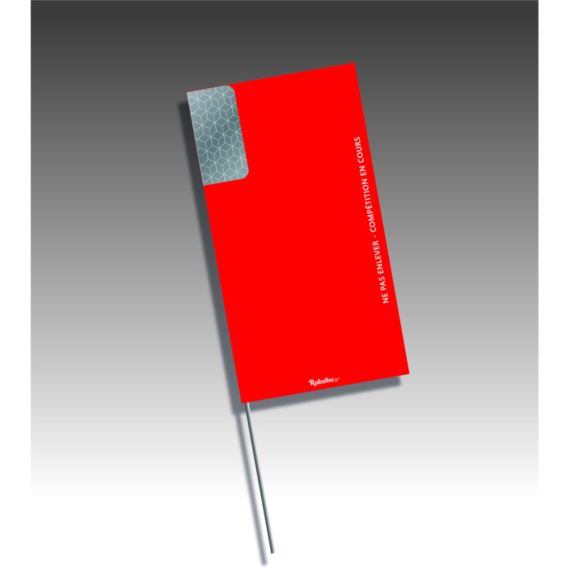 Piquet drapeau rectangle vertical