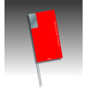 Piquet drapeau rectangle vertical