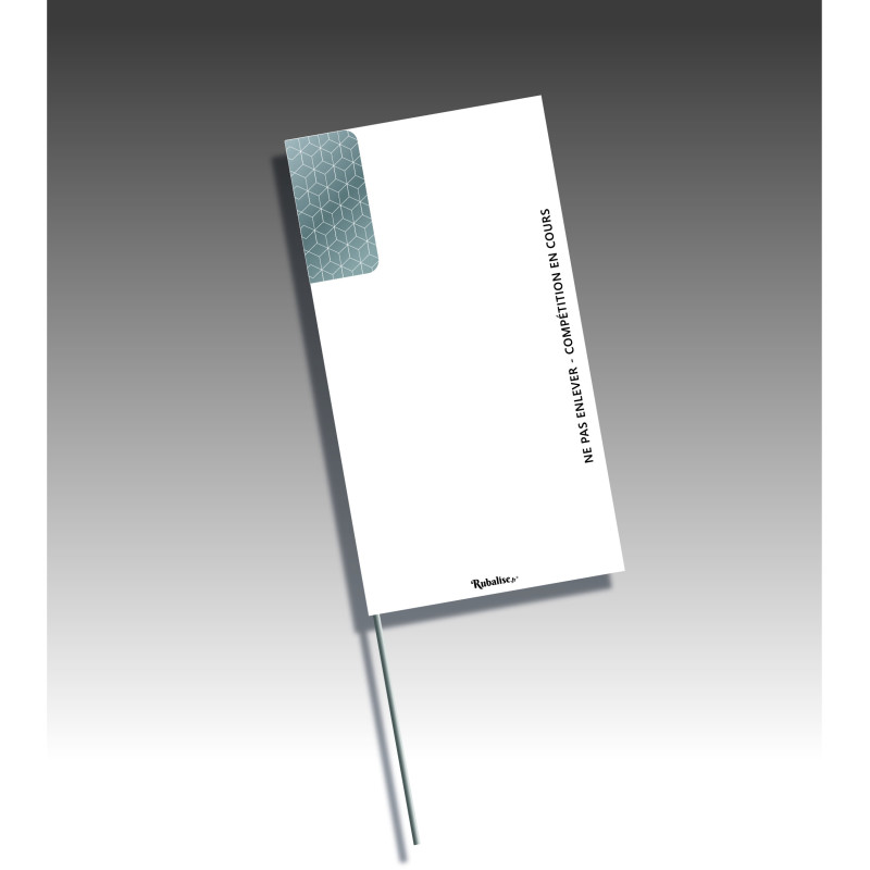 Piquet drapeau rectangle vertical