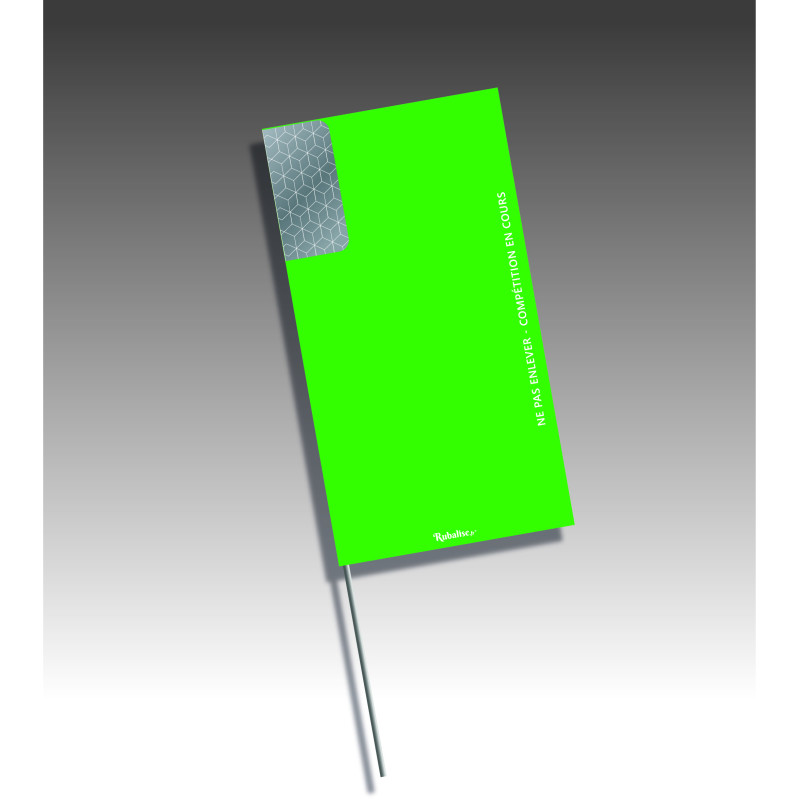 Piquet drapeau rectangle vertical