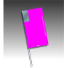 Piquet drapeau rectangle vertical