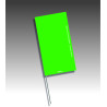 Piquets drapeaux rectangulaires - sans pastilles de nuit