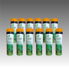 Lot carton de 12 bombes de Marquage écologique à la craie éphémère30 jours 500ml - couleur unique