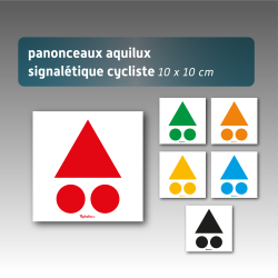 Panonceaux signalétique cycliste aquilux - 6 coloris disponibles