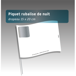 Piquet rubalise spécial nuit réutilisable - 7 couleurs -  Balisage