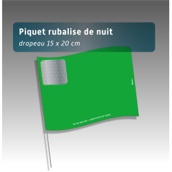 Piquet rubalise spécial nuit réutilisable - 7 couleurs -  Balisage