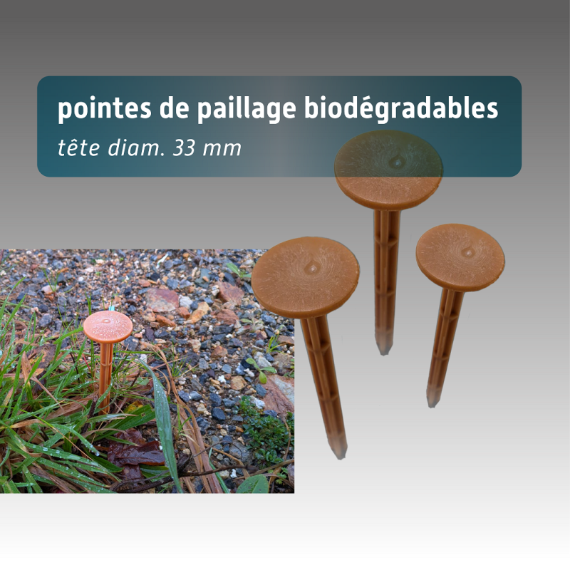 Pointes de paillage végétales Amidopic | 100% biodégradables