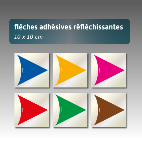 Flèche autocollante réfléchissante  de nuit 10*10cm