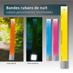 Bande ruban réutilisable 5cm*44cm avec bande de nuit