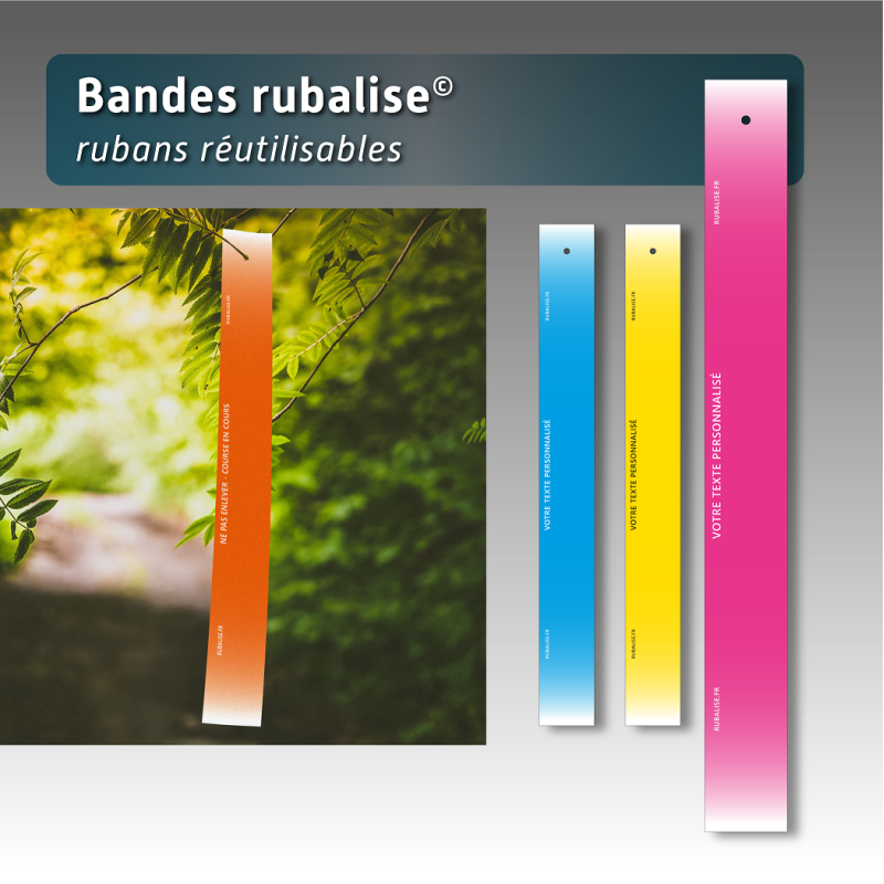 Bande ruban réutilisable 5cm*44cm par lot de 100