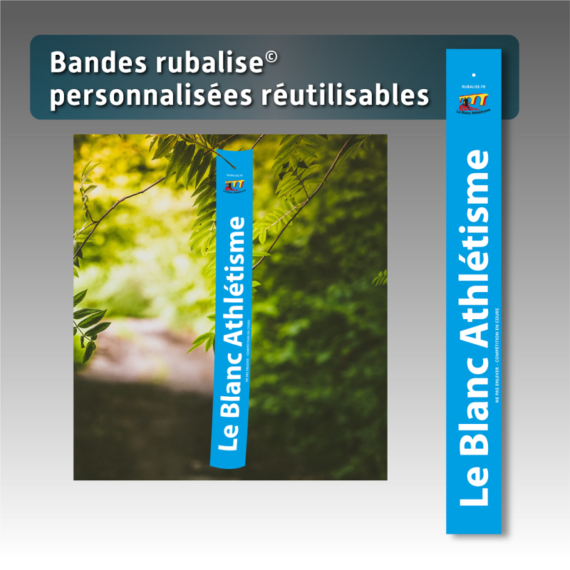 Bande ruban réutilisable personnalisable 5cm*44cm par lot de 100