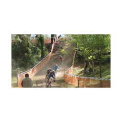 Filet de chantier en plastique rouge