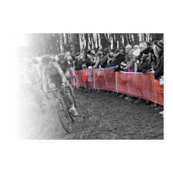 Filet de chantier en plastique rouge