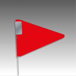 Piquets drapeaux triangulaires - avec pastilles de nuit