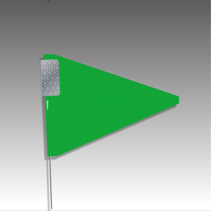 Piquets drapeaux triangulaires - avec pastilles de nuit